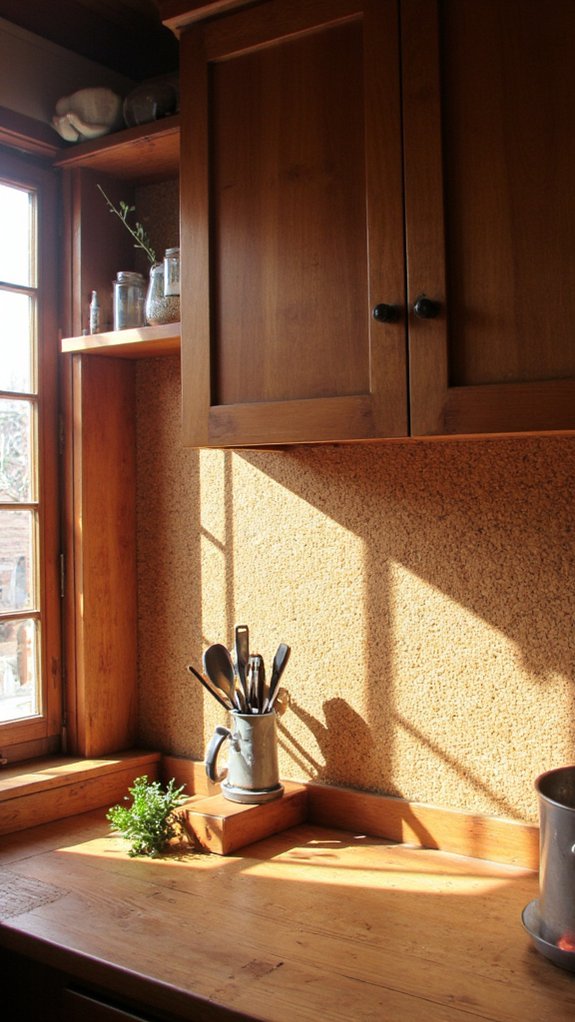 eco friendly cork backsplash option