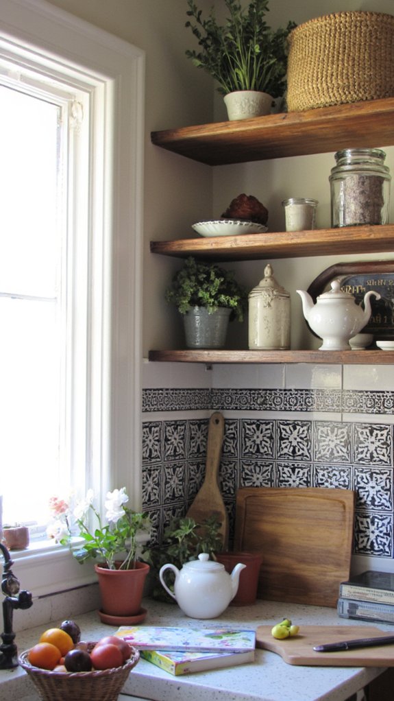 elegant contrast with ceramics