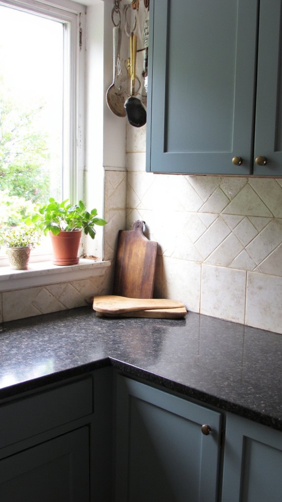 elegant herringbone granite combination