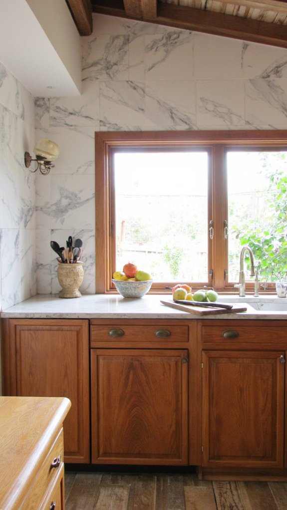 elegant marble kitchen backsplashes