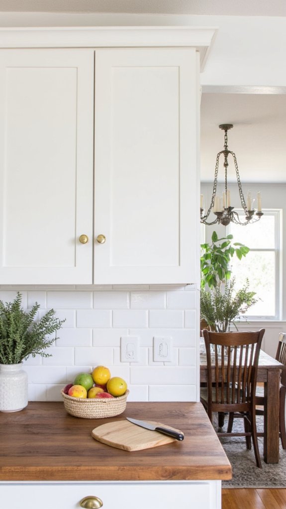 elegant minimalist white backsplash