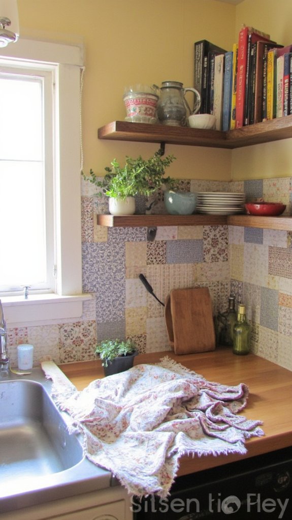 fabric backsplash for kitchens