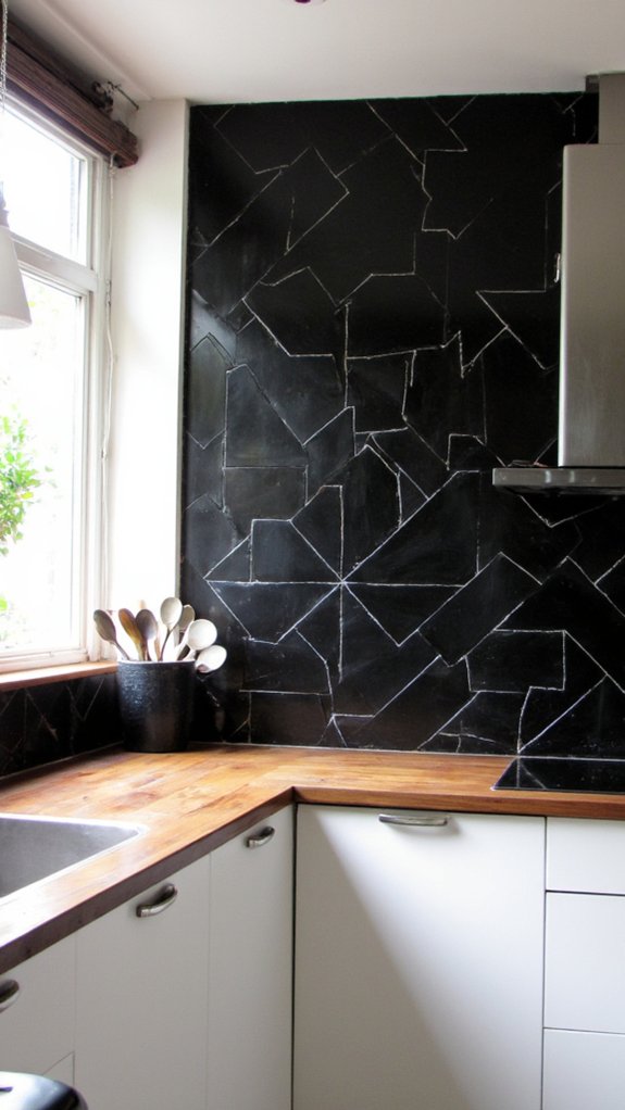 geometric black kitchen designs