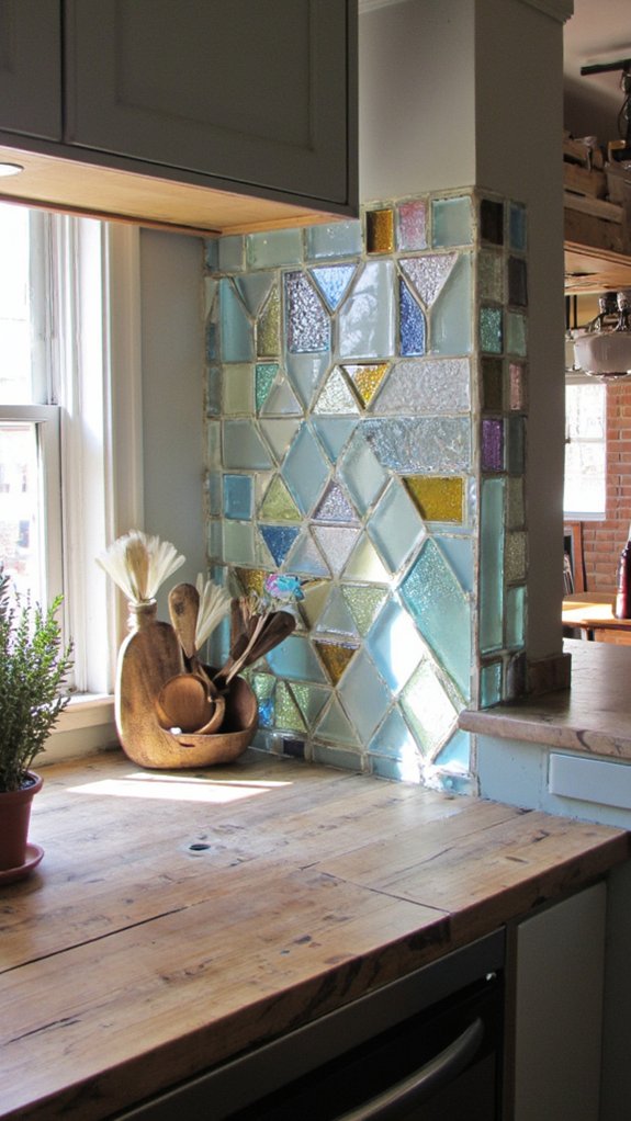 geometric glass patterns enhance elegance