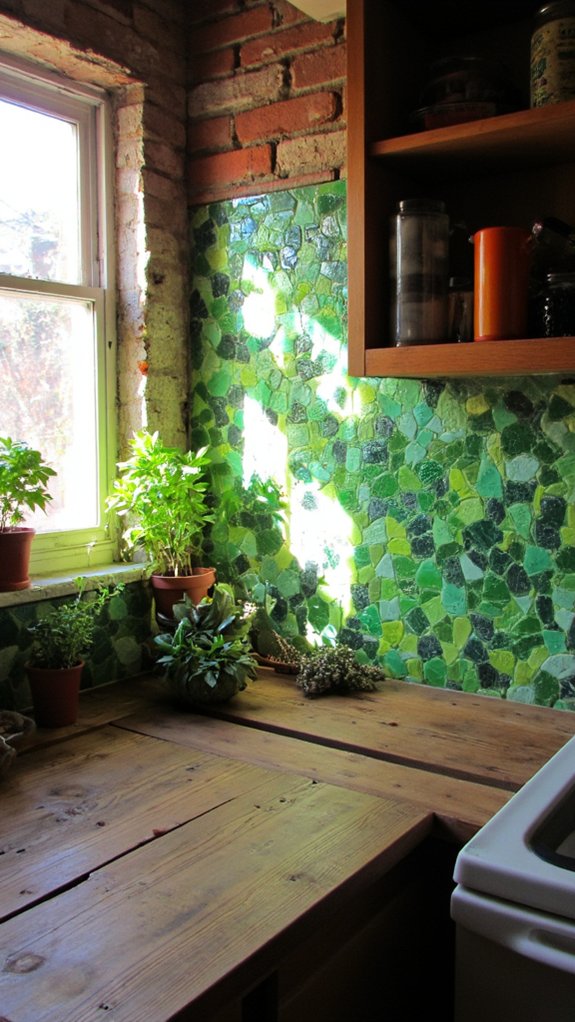 green enhances kitchen ambiance