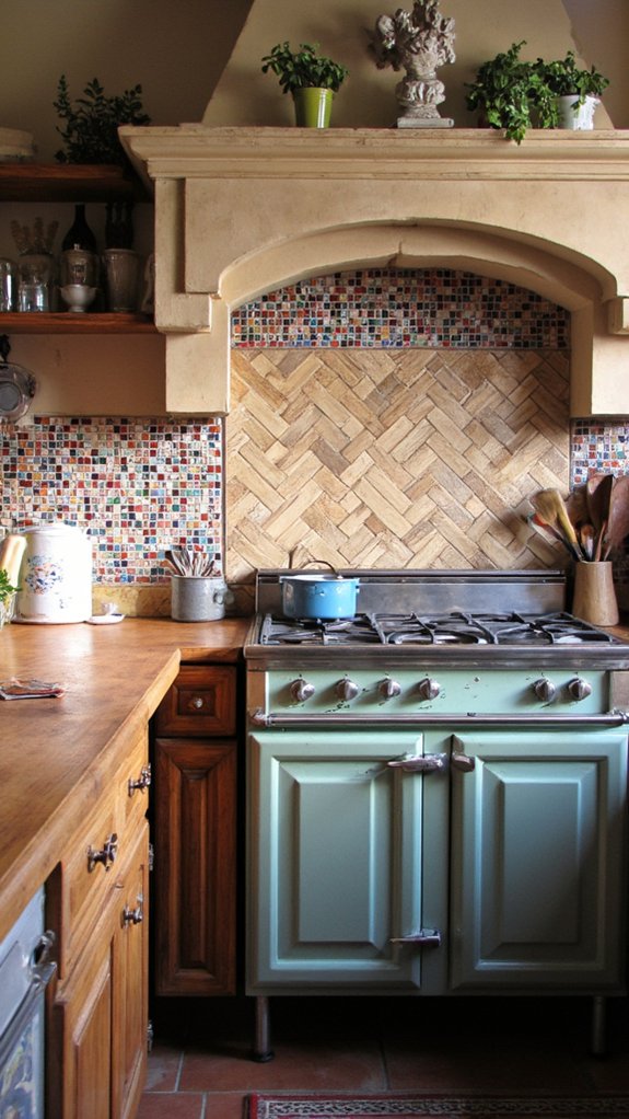 herringbone and mosaic pairing