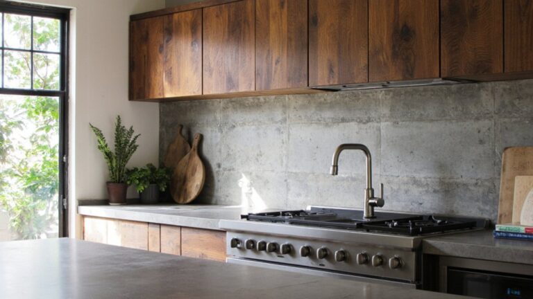 21 Concrete Kitchen Backsplash Ideas That Feel Industrial and Edgy industrial concrete backsplash ideas