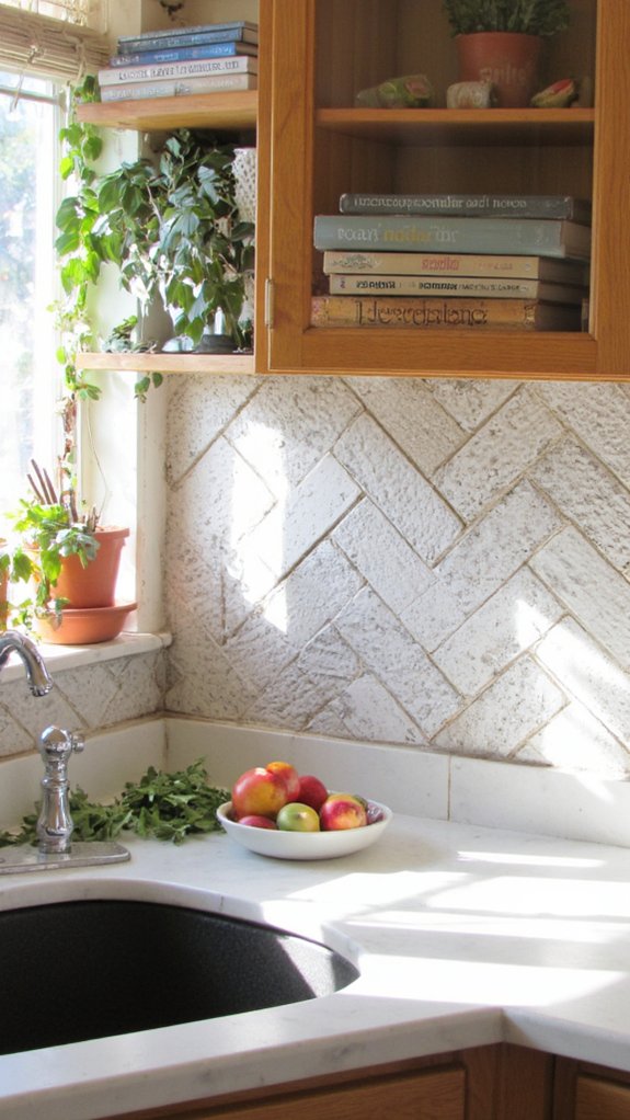 inspiring herringbone backsplash designs