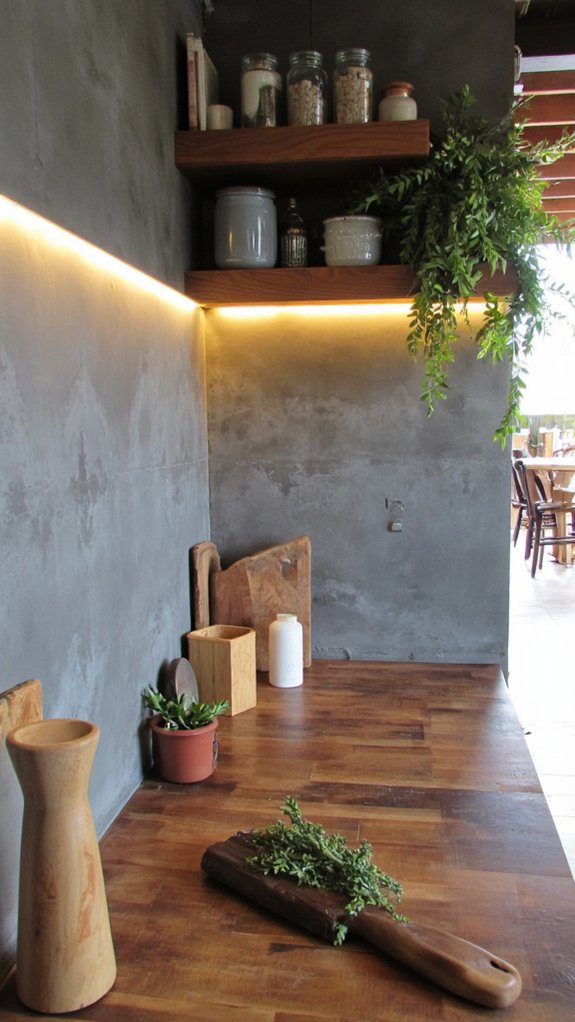 integrated lighting enhances ambiance