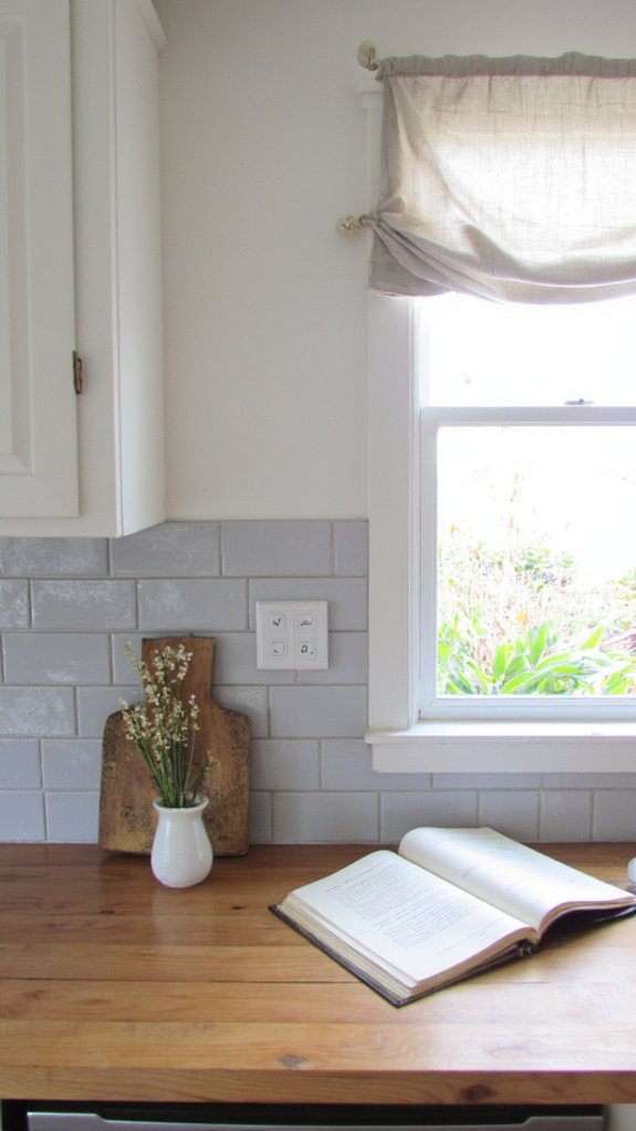 light gray tiles serenity