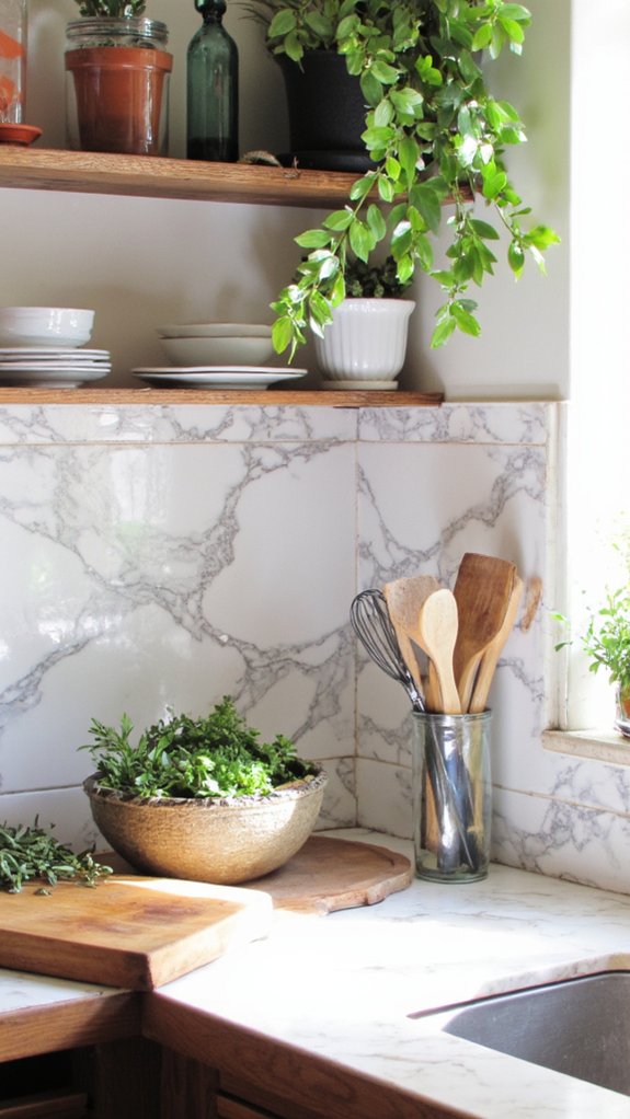 marble accents for elegance