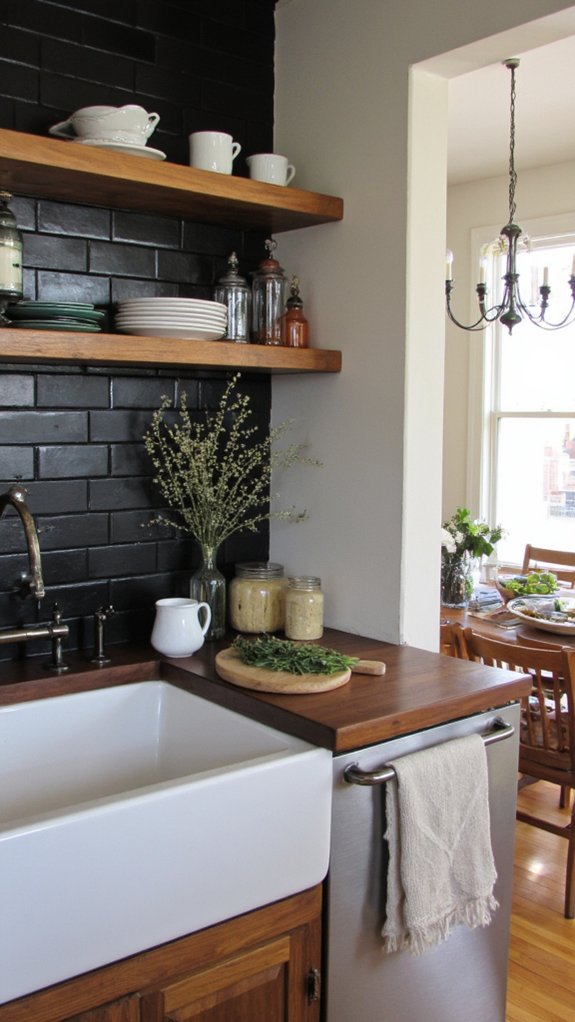 matte black tiles elegance