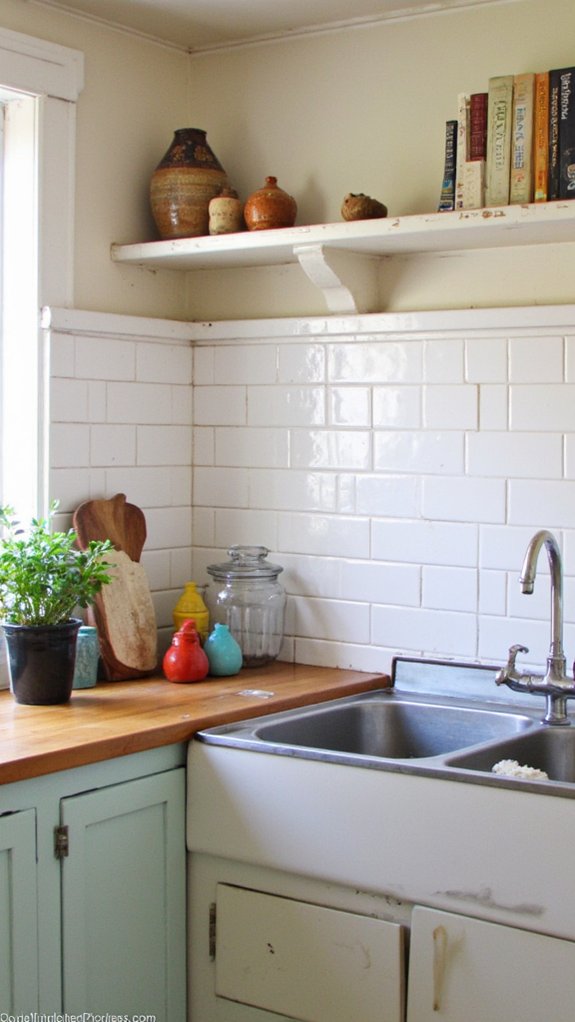 maximize space with subway tiles