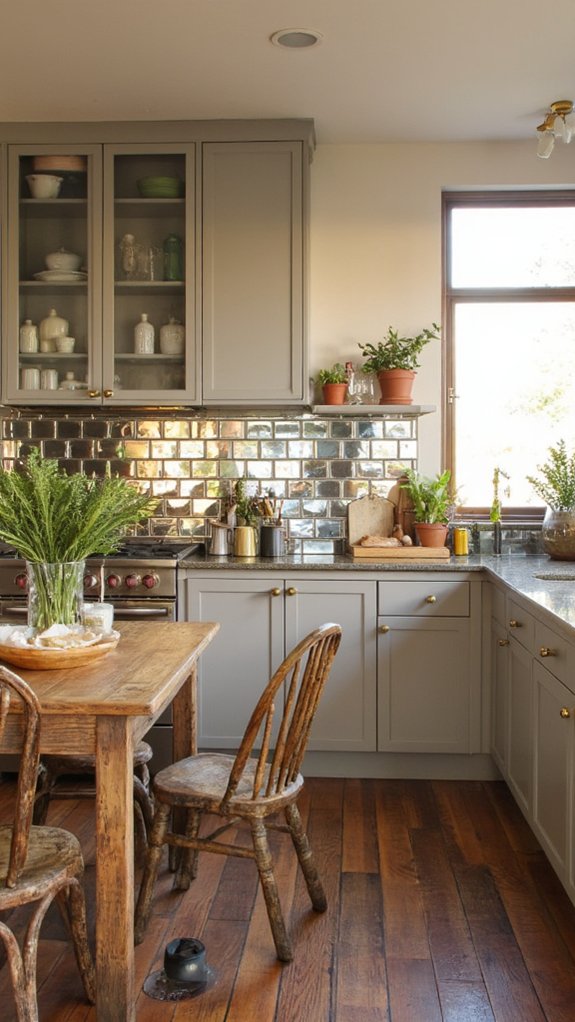 mirrored tiles enhance space