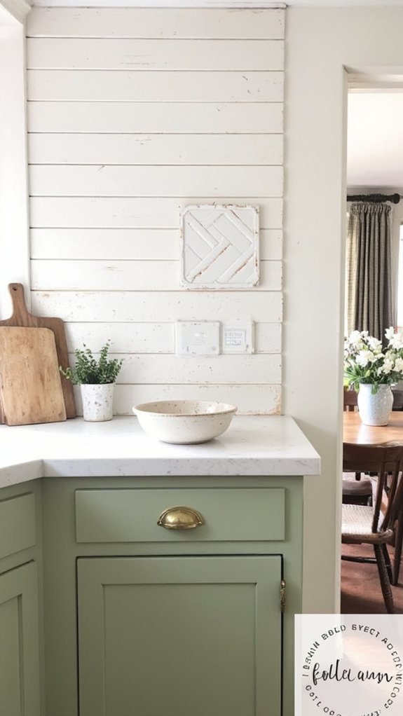 modern backsplash with shiplap