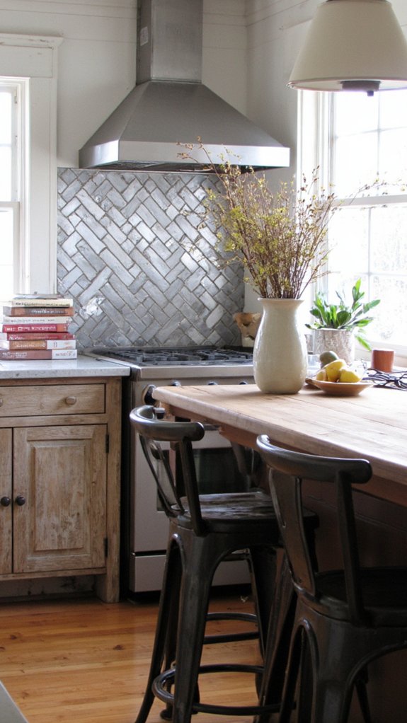 modern industrial kitchen accents