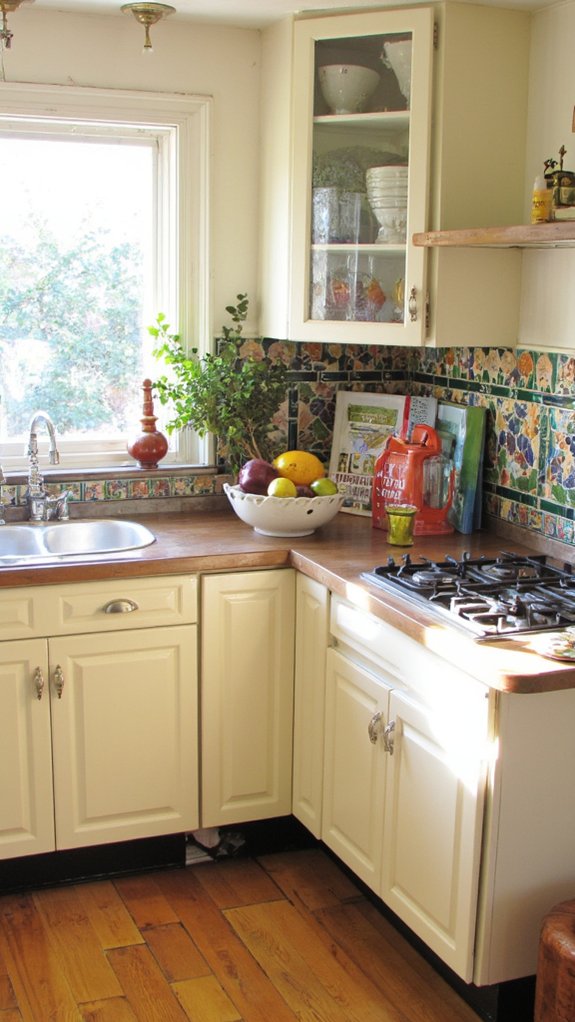 mosaic backsplash material combination