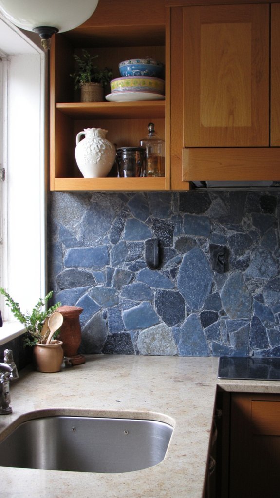 natural stone backsplash elegance