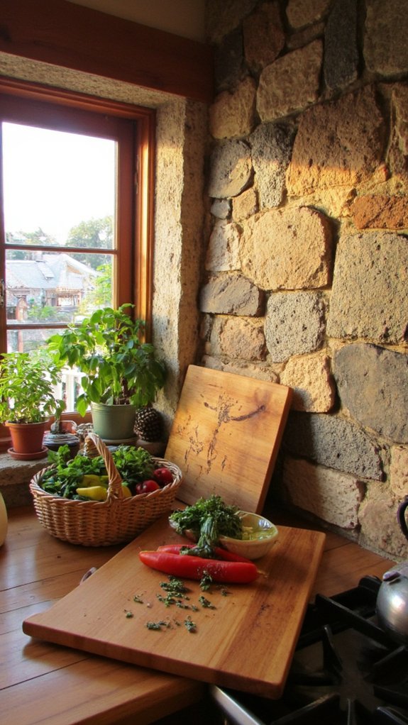 natural stone kitchen backsplash