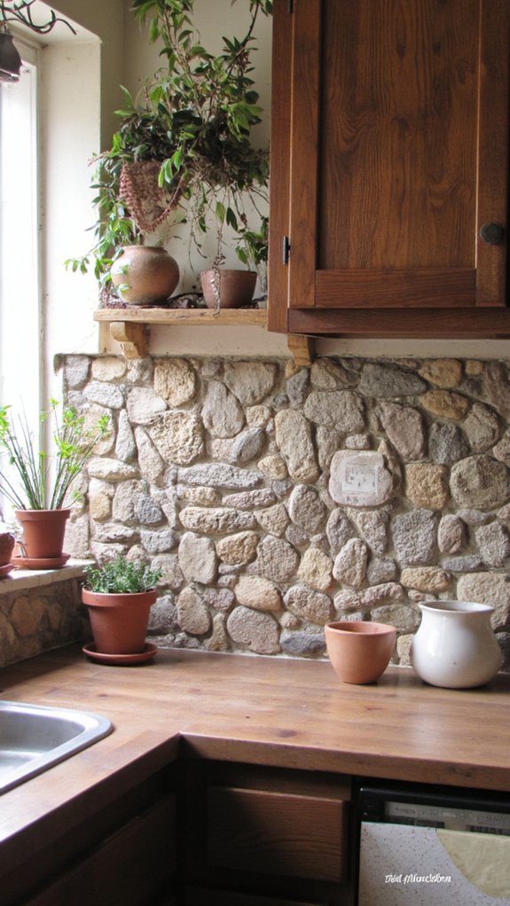 natural stone kitchen backsplash