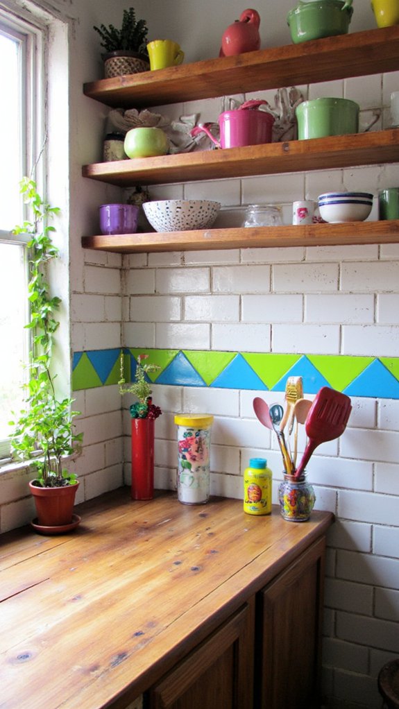 neon backsplash for bold kitchens