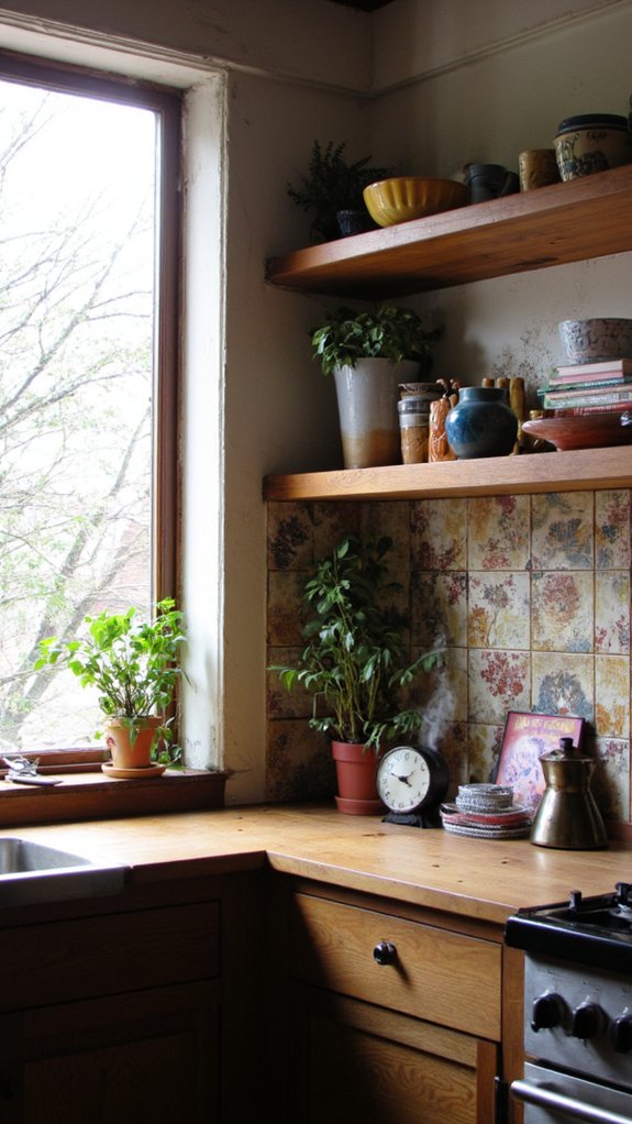 open shelving backsplash elegance