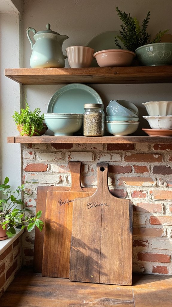 open shelving for display