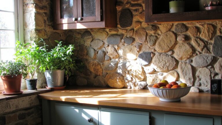 organic stone backsplash designs