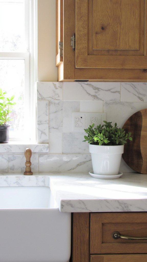 quartz backsplash edge profiles