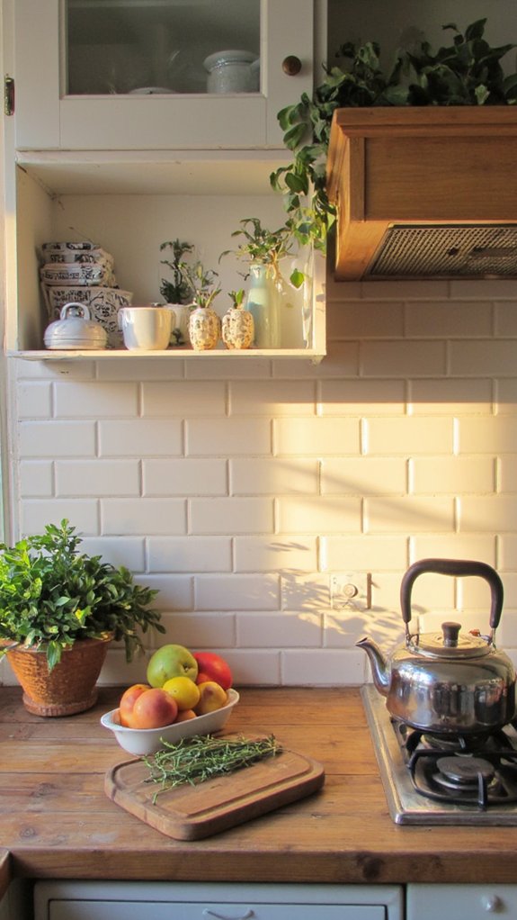 reflective beige ceramic tiles