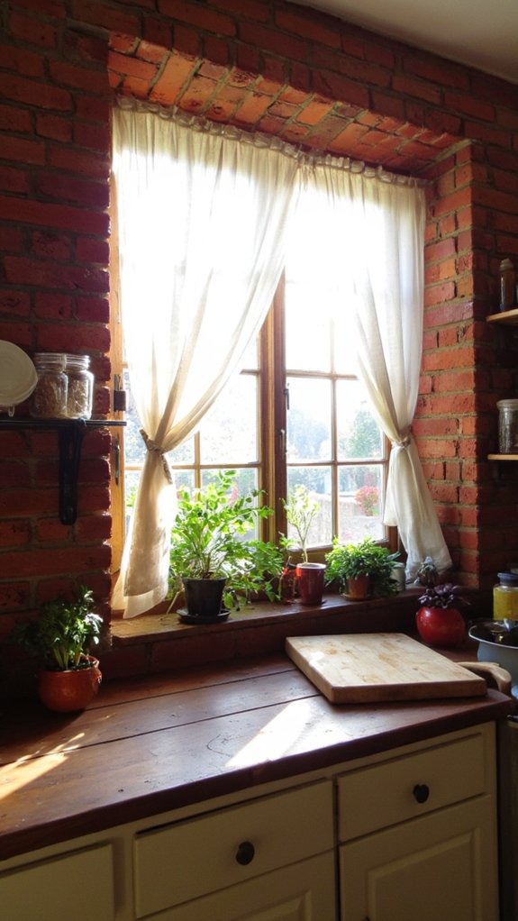 rustic brick kitchen elegance