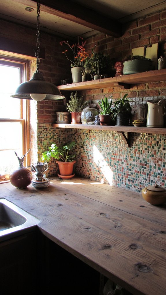 rustic mosaic tile charm