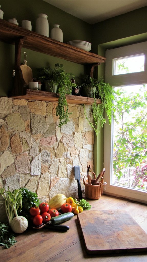 rustic natural stone kitchen