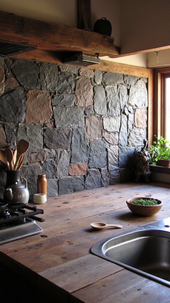 rustic slate kitchen backsplashes
