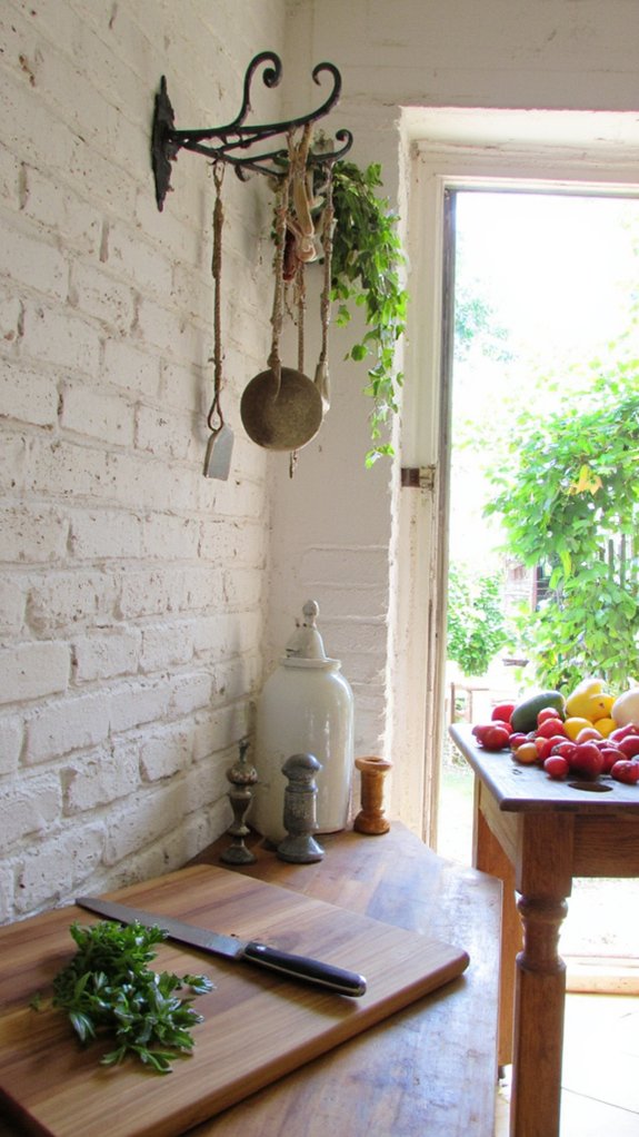 rustic whitewashed brick charm