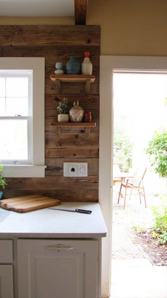 rustic wood backsplash ideas