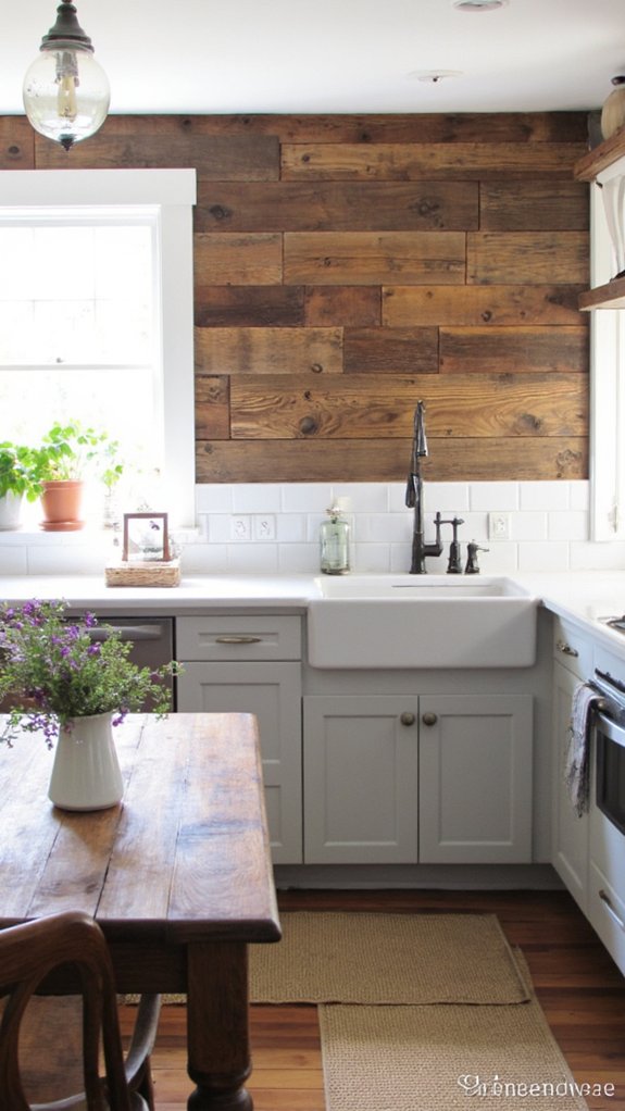 rustic wood kitchen accents