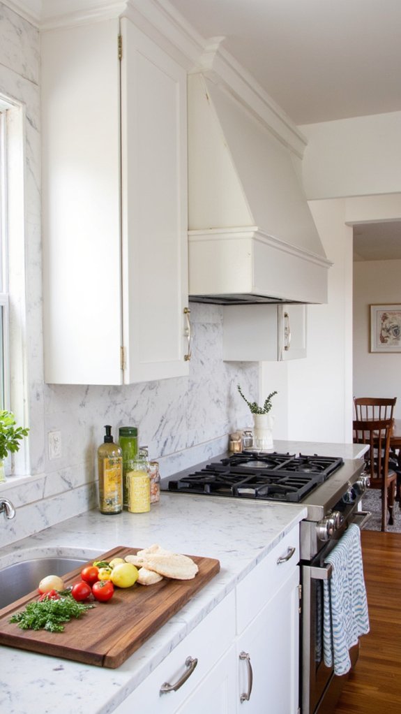seamless quartz backsplash elegance