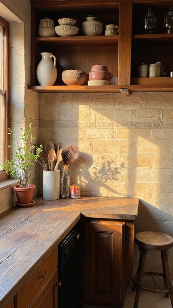 serene limestone kitchen elegance