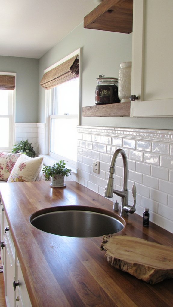 shiny finishes brighten kitchens