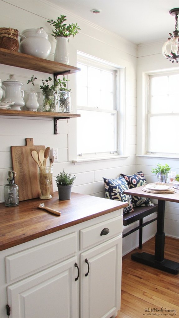 shiplap enhances small kitchens