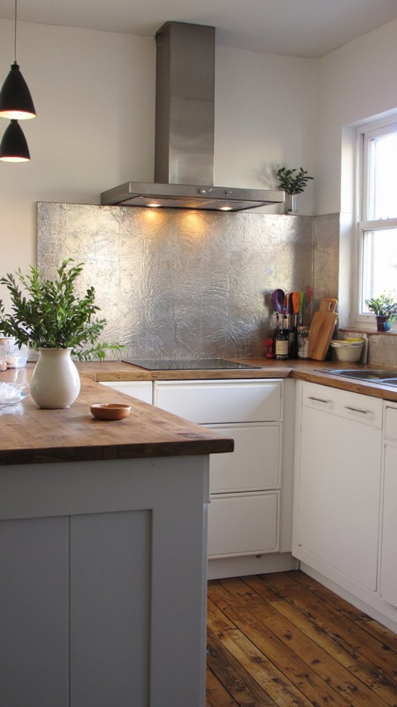 sleek durable metal backsplashes