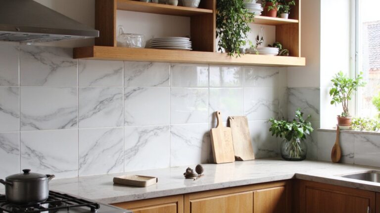 sleek groutless backsplash designs