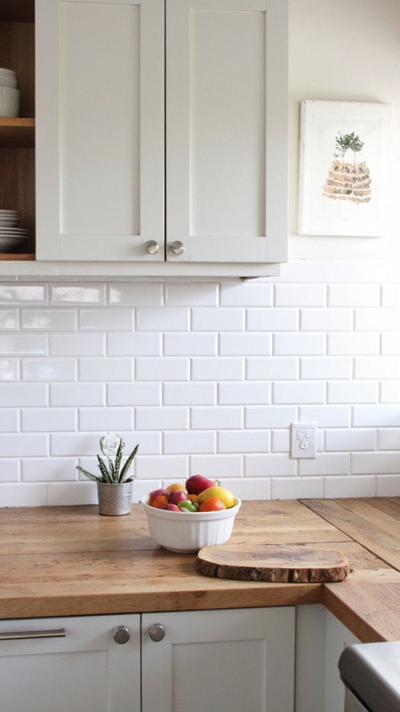 sleek minimalist subway tiles