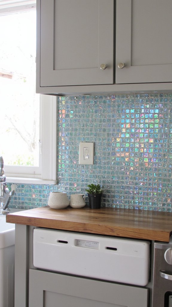 sleek modern glass backsplashes