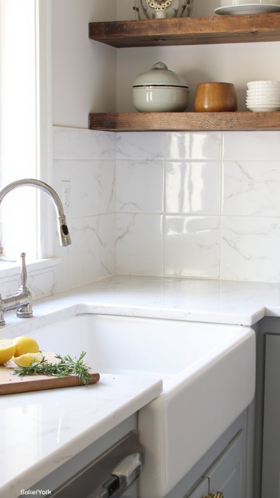 sleek quartz kitchen elegance