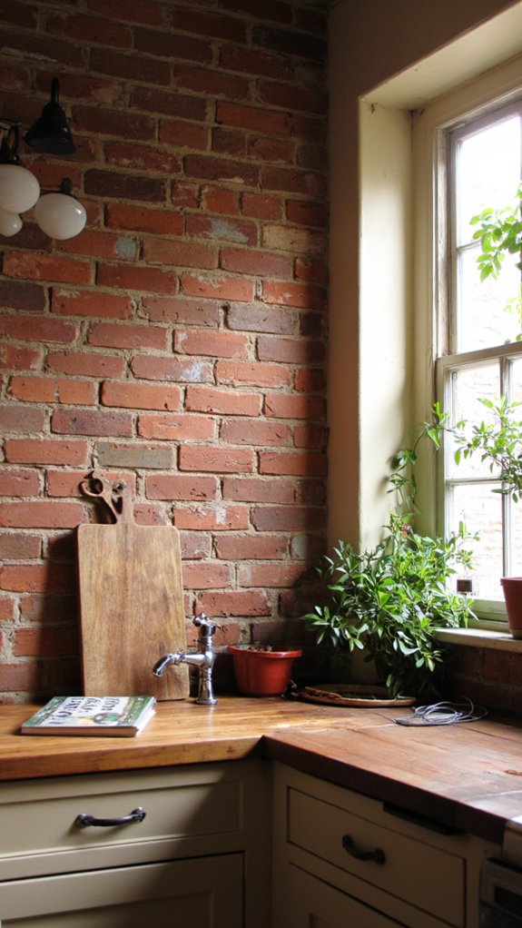 sophisticated herringbone brick design