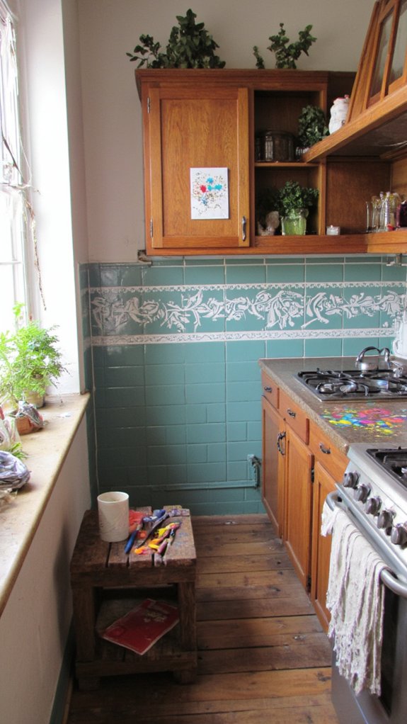 stenciling for unique backsplashes