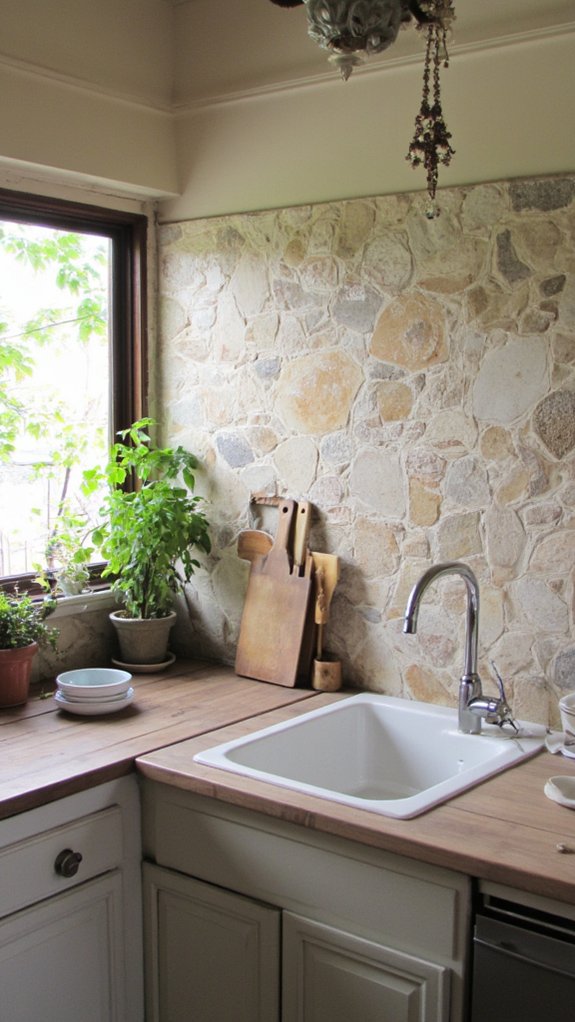 stunning durable quartzite backsplash