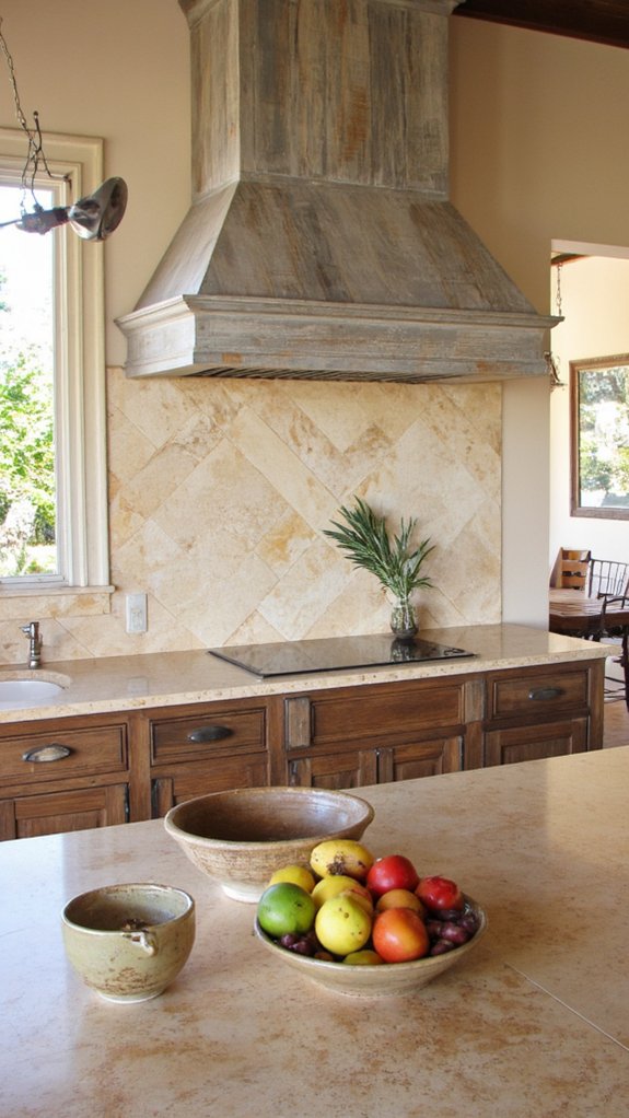 stylish open concept backsplash